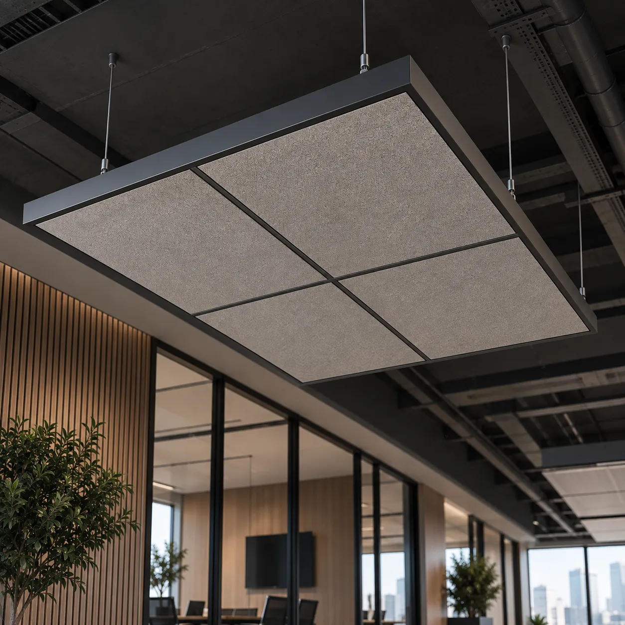 Акустический потолочный остров MLC AuraFrame 1200x1200 Акустический потолочный остров MLC AuraFrame 1200x1200